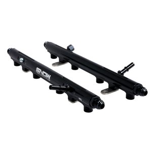 Ford Mustang Fuel Rail Kit - Snow Performance - Billet, Return Style - Black - `11-`14